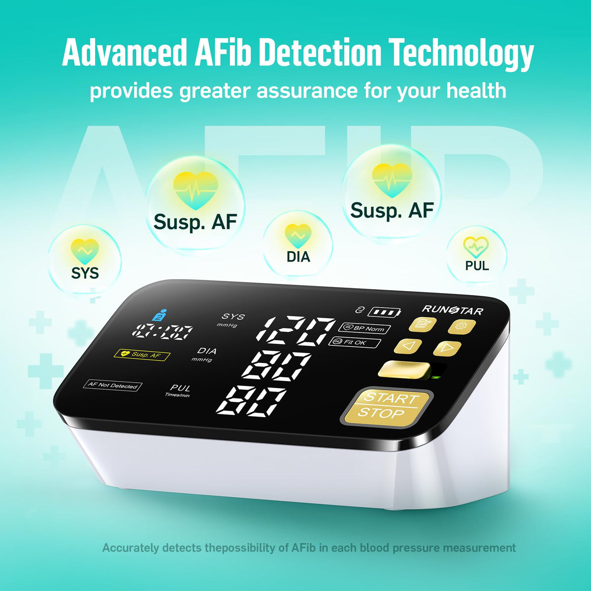 Smart Blood Pressure Monitor with Wide Upper Arm Cuff Y14657