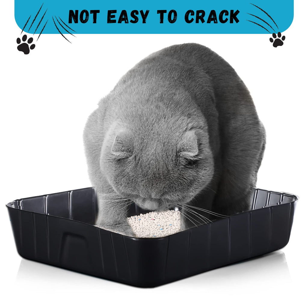 50 Pieces Disposable Litter Box for Cats Large Black D5305