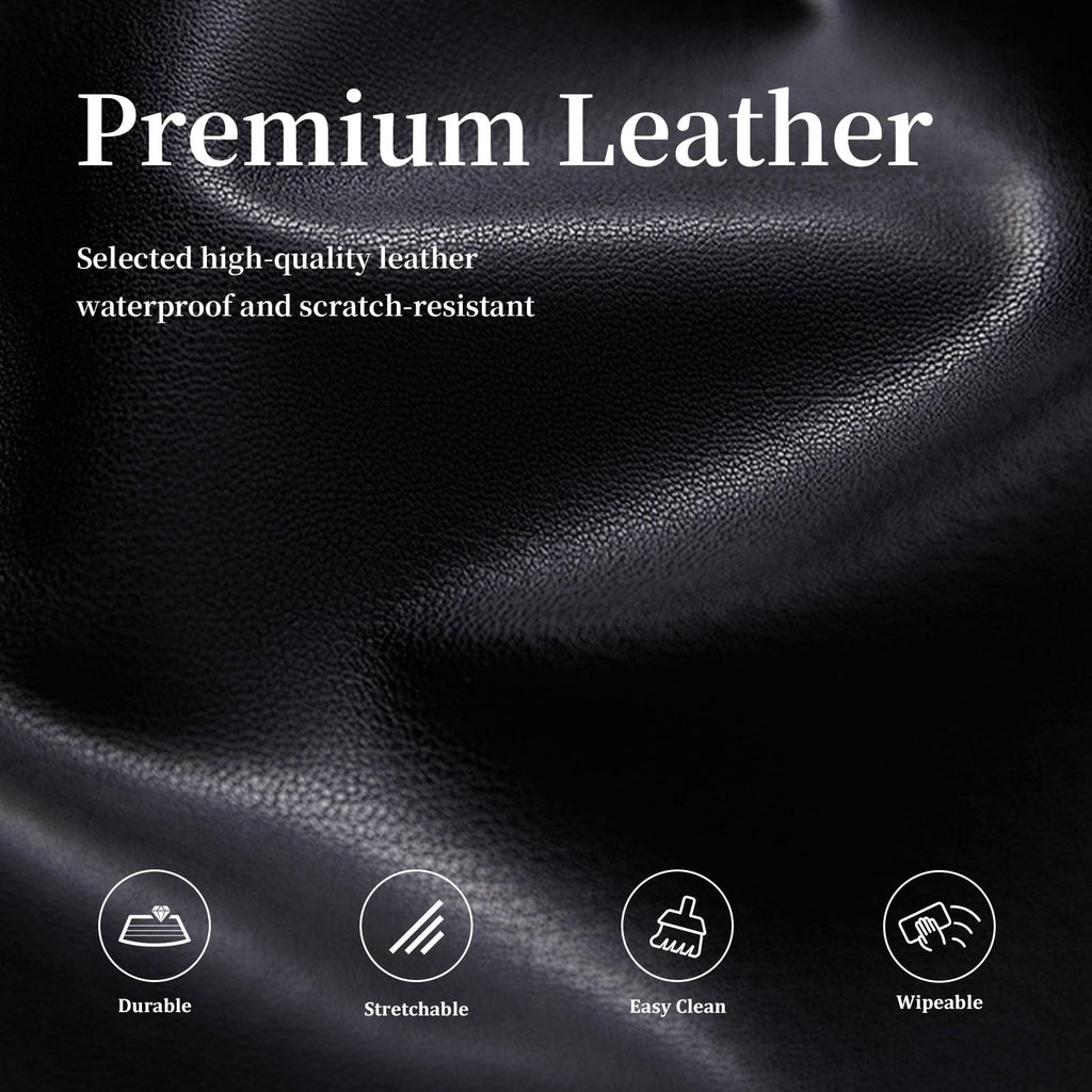 Pu Leather Dining Chair Covers Set of 6 Black B443291