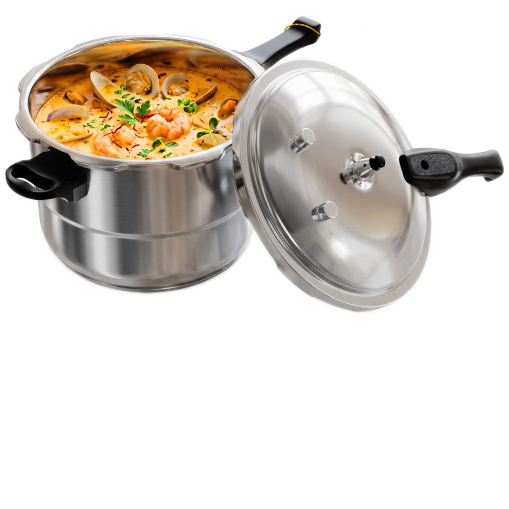 4QT Aluminum Pressure Cooker with Rack L122896