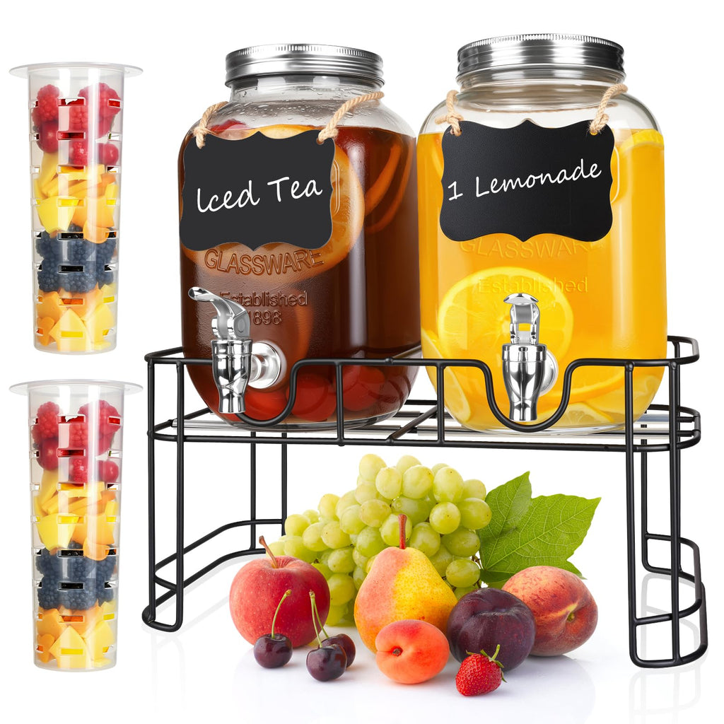 1 Gallon Glass Beverage Dispenser Jars U944296