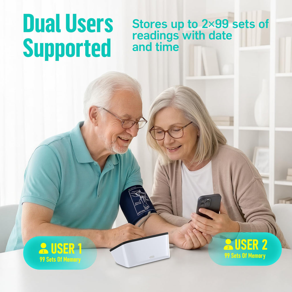 Smart Blood Pressure Monitor with Wide Upper Arm Cuff Y14657