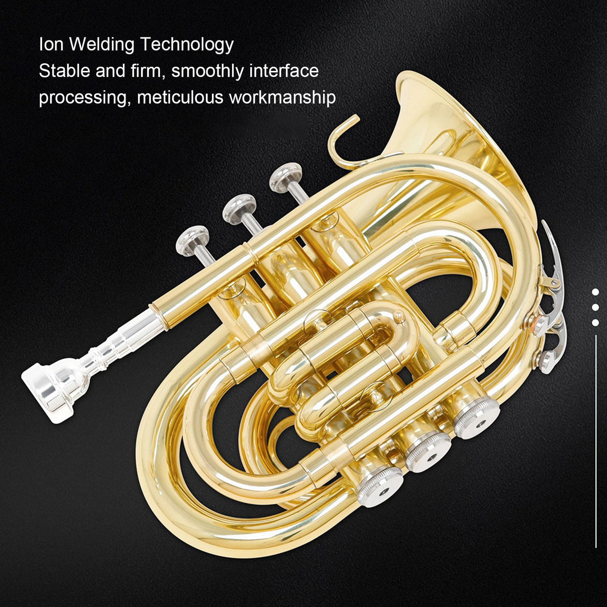 Bb Pocket Trumpet, Ni Plated Brass with 7C Mouthpiece R808239