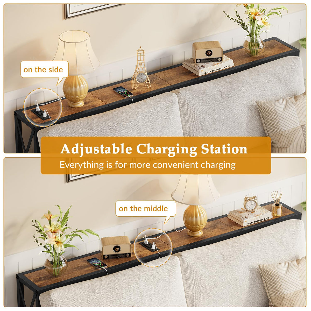 Narrow Console Table with Socket H3025