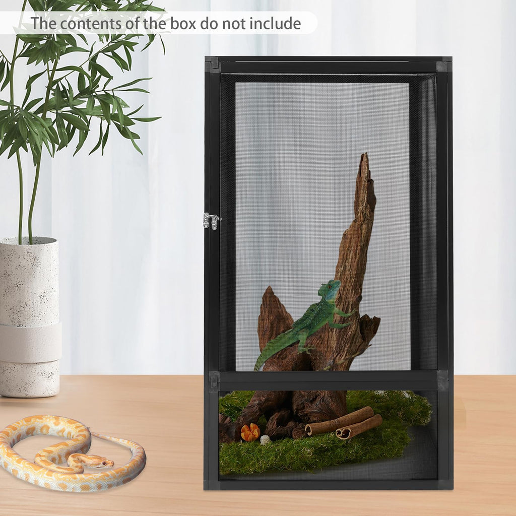 17.7x17.7x31.5 inch Aluminum Alloy Mesh Reptile Terrarium I520105