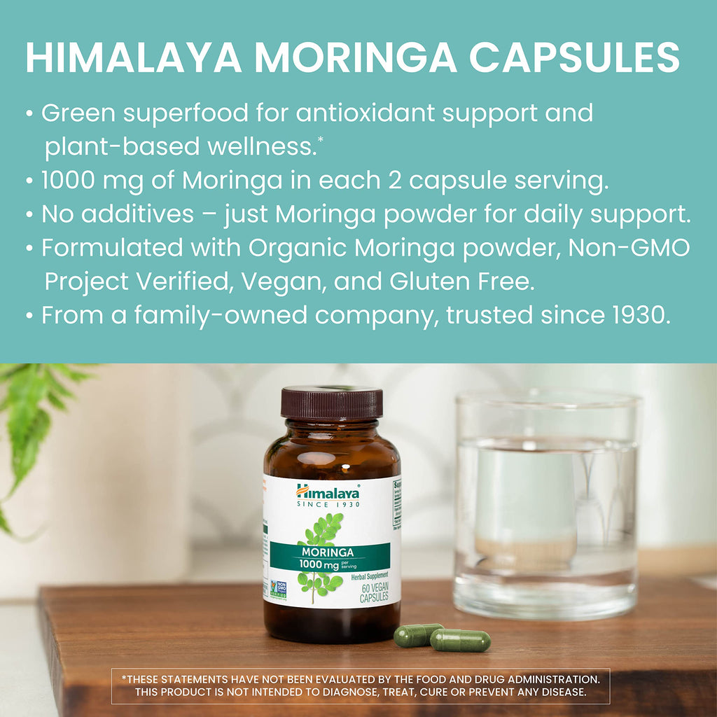 Organic Moringa 1000 mg 60 Capsules R7340