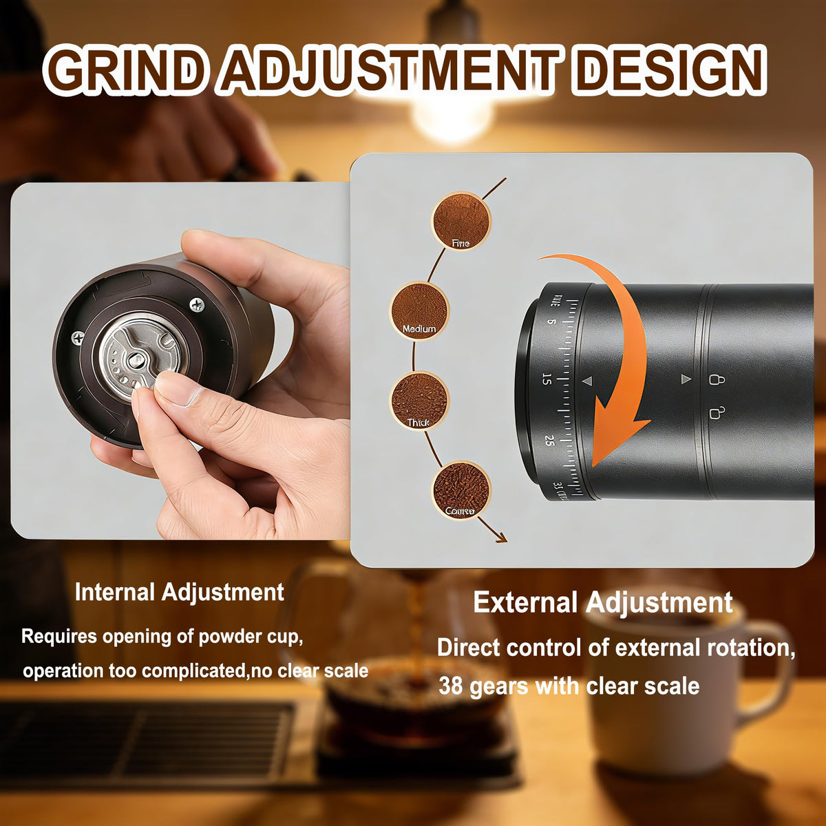 Portable Electric Coffee Burr Grinder A163024