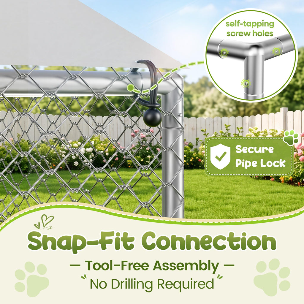 10x10 FT Heavy Duty Outdoor Dog Kennel E448382