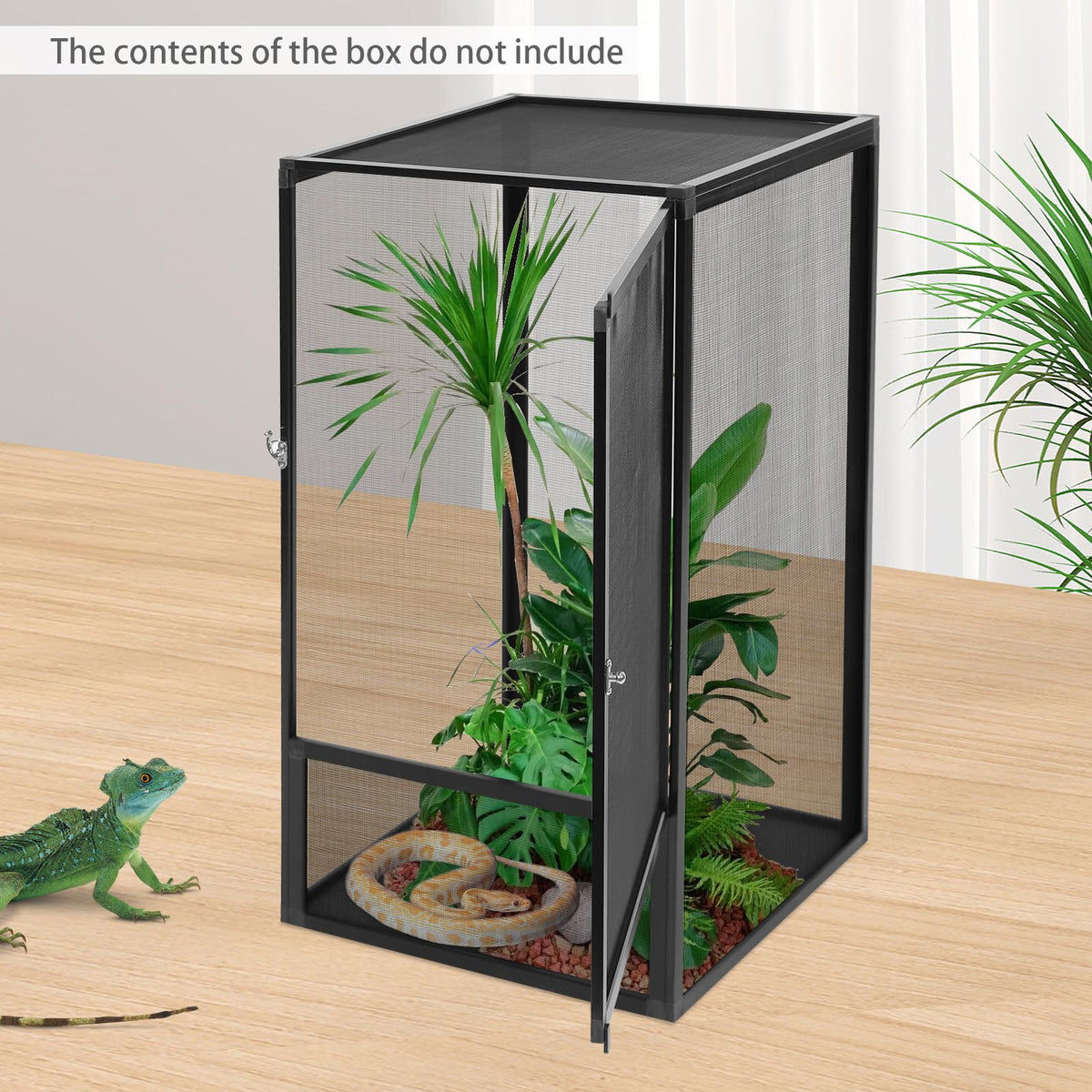 17.7x17.7x31.5 inch Aluminum Alloy Mesh Reptile Terrarium I520105