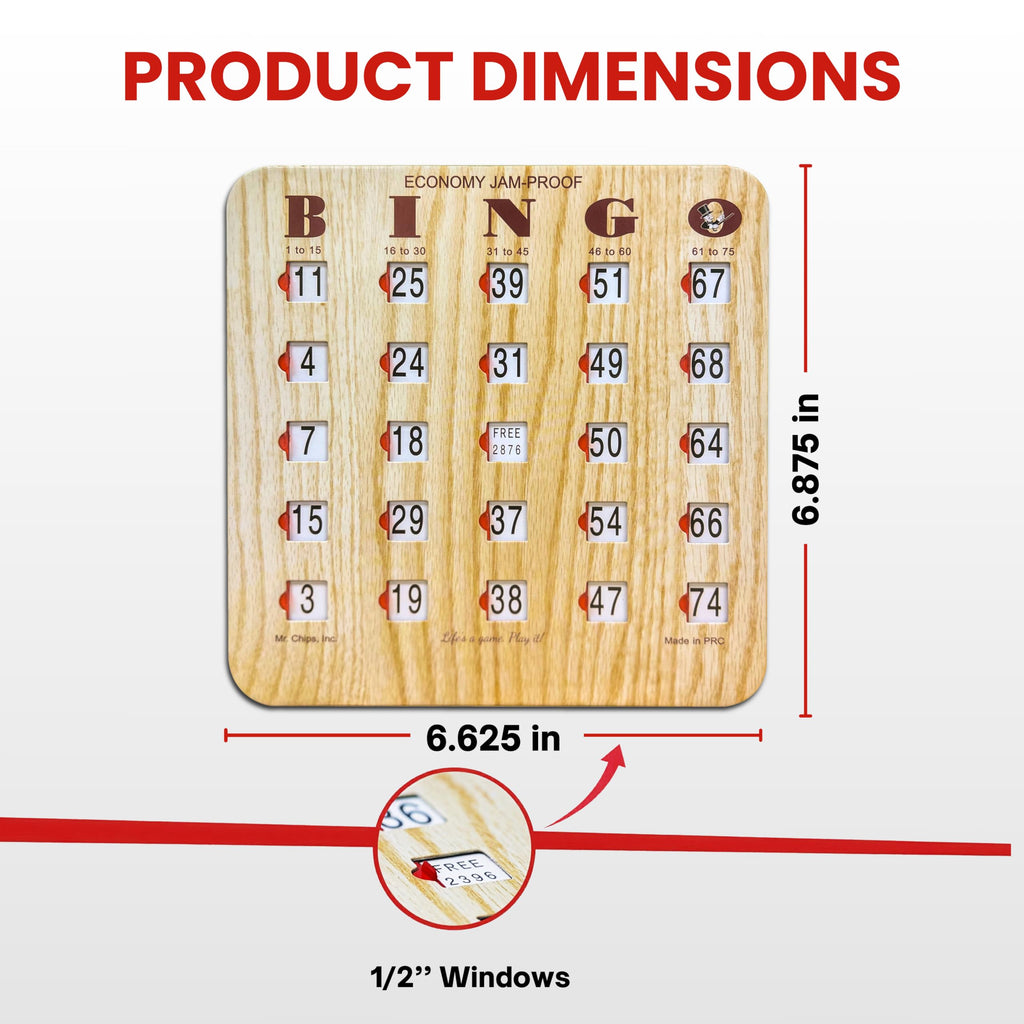 Bingo Cards with Sliding Windows 100 Pack C9238