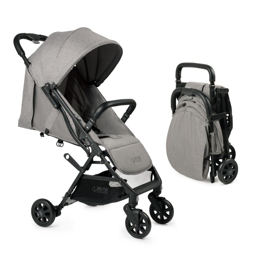 Lightweight Compact Travel Stroller with Canopy, Storage Basket & Recline L9005