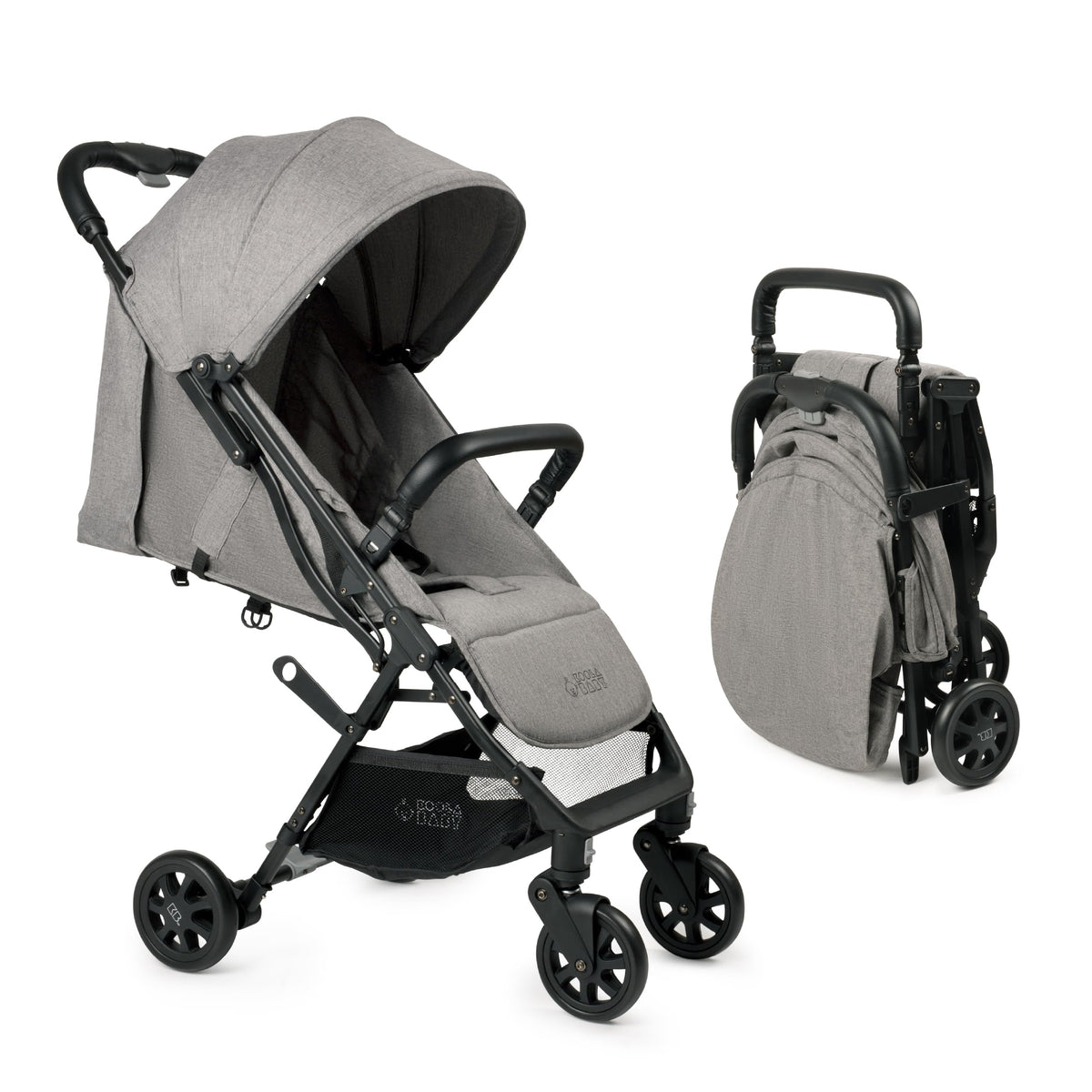 Lightweight Compact Travel Stroller with Canopy, Storage Basket & Recline L9005