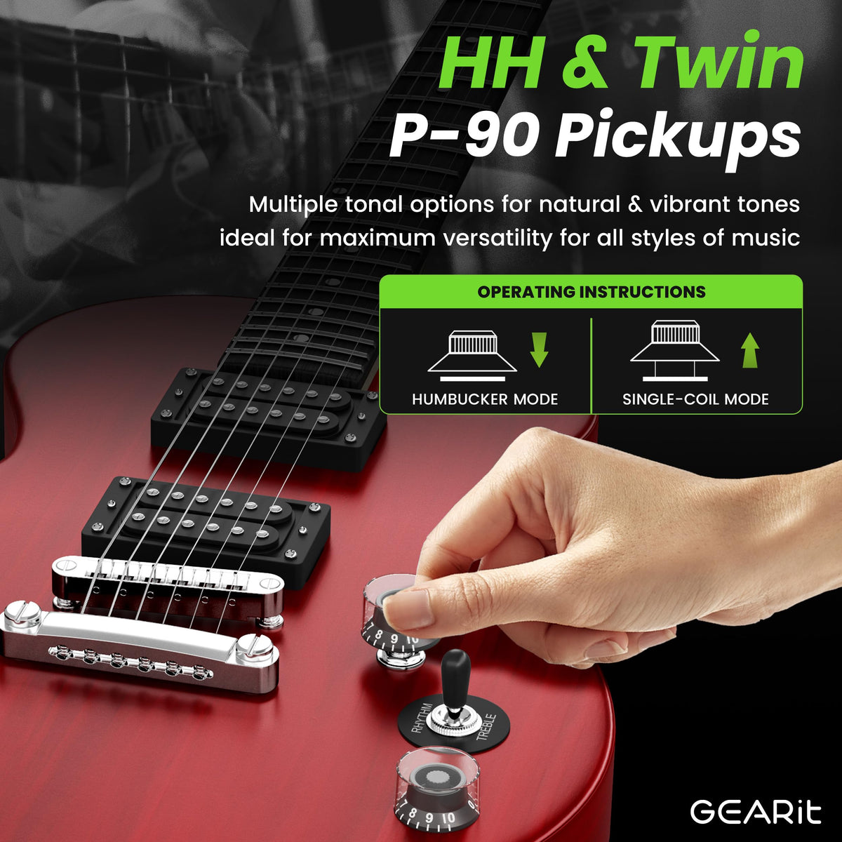 39 Inch Full Size Electric Guitar Bundle with Amplifier C2601