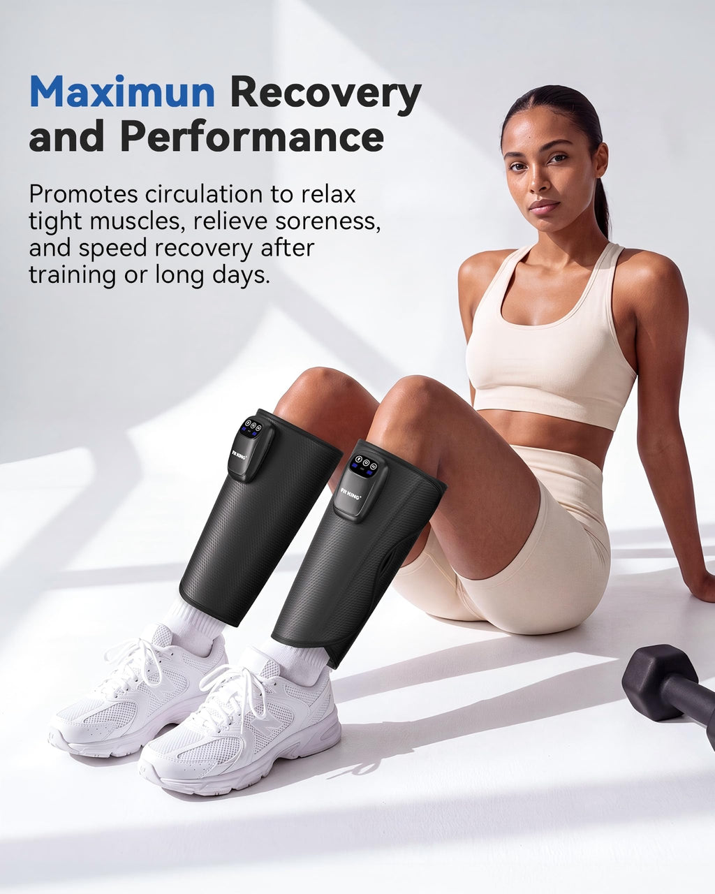 Cordless Rechargeable Leg Compression Massager Y83902