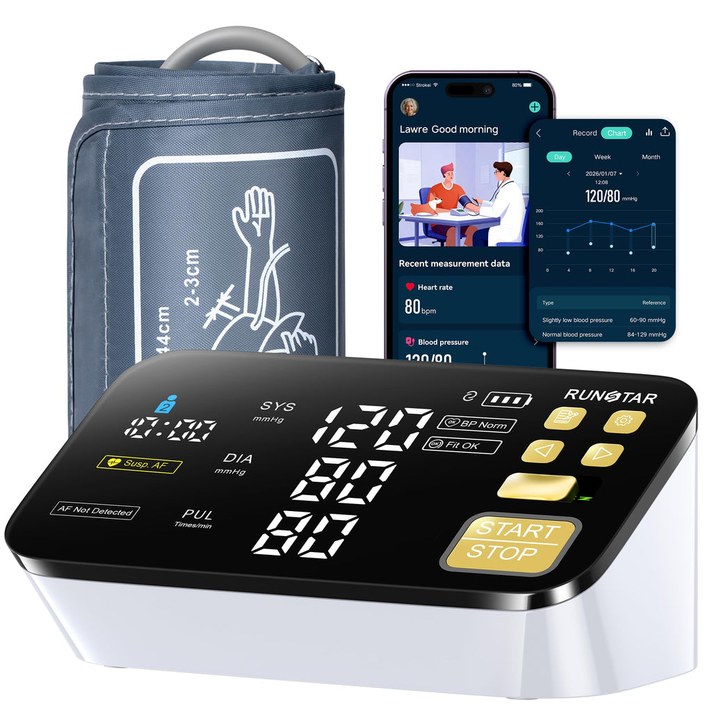 Smart Blood Pressure Monitor with Wide Upper Arm Cuff Y14657