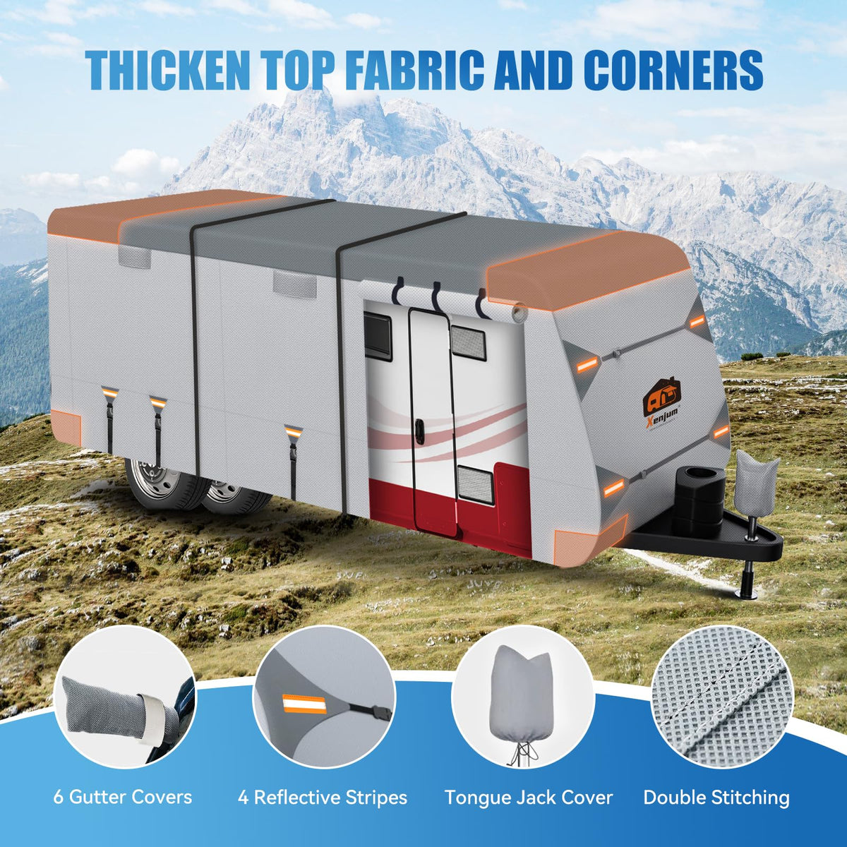 14-16 ft 8 Layers Heavy Duty RV Cover U40221