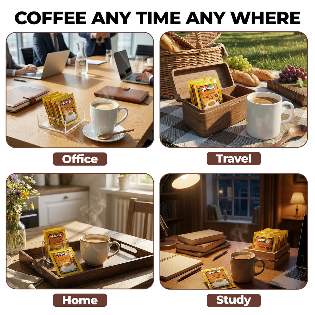 Instant Coffee Packets 3 in 1 Medium Roast Pack of 2 D15841