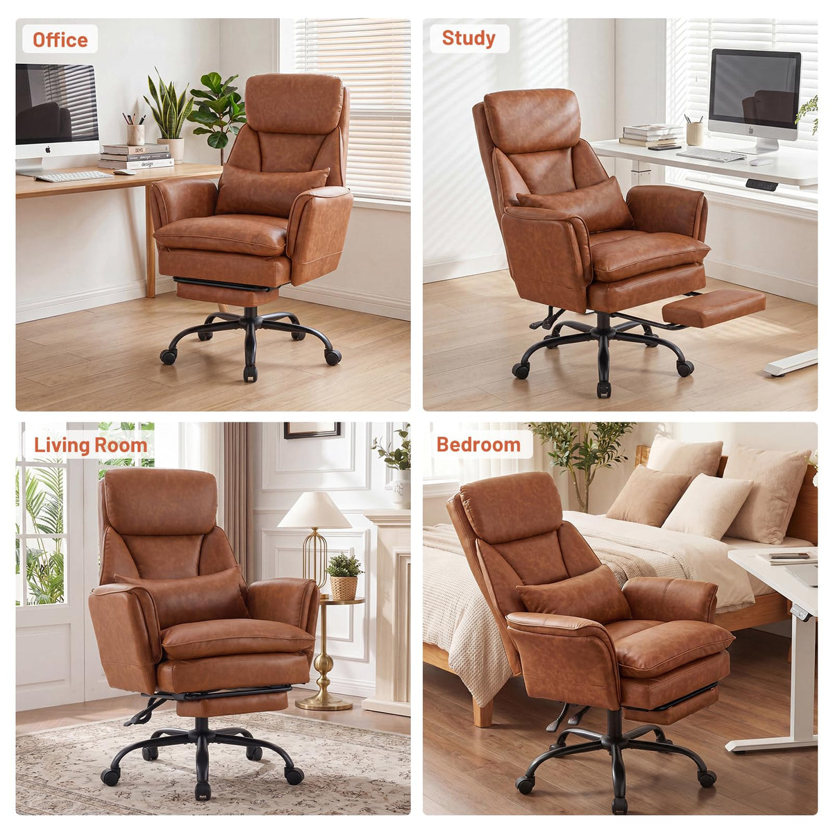 Big and Tall Ergonomic Office Chair with Footrest X40483