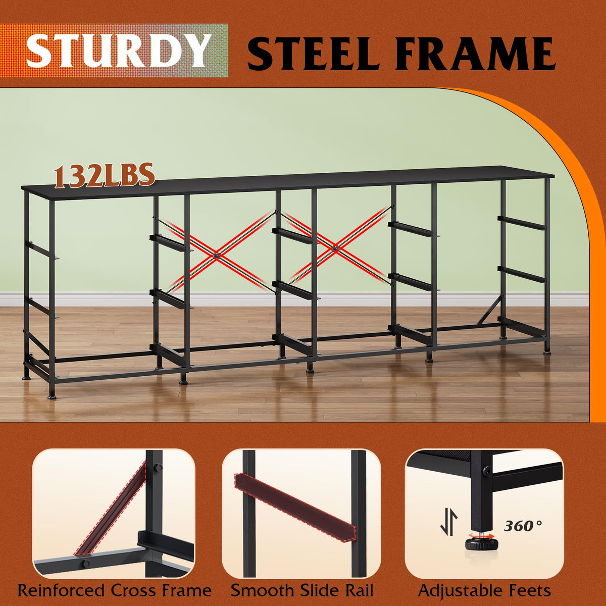 Black 12 Drawer Dresser TV Stand M7736