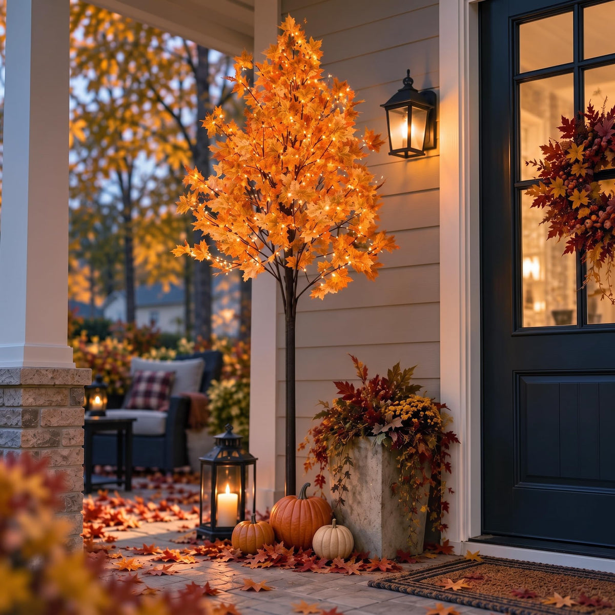 8FT Lighted Maple Tree B588580