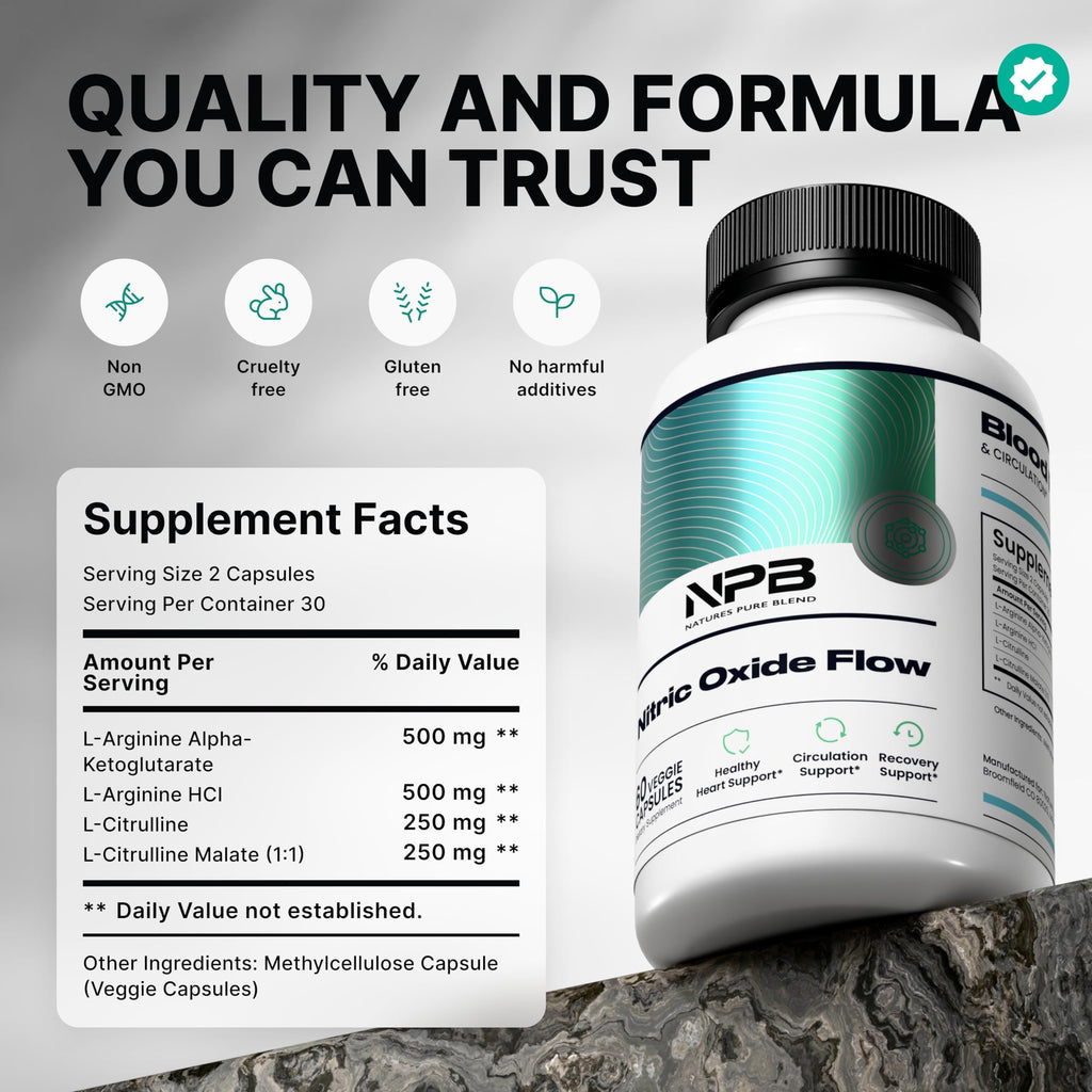 L-Arginine L-Citrulline 1500MG Nitric Oxide Supplements I84781