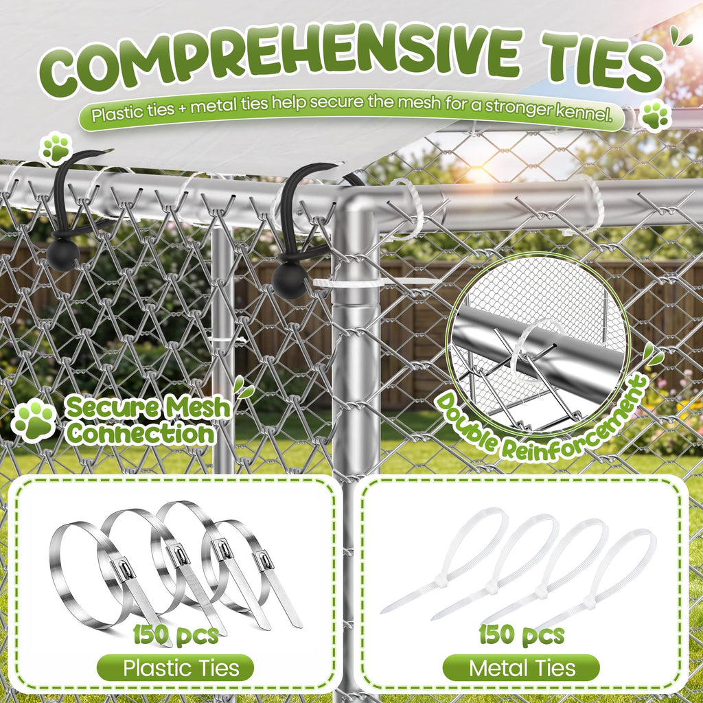10x10 FT Heavy Duty Outdoor Dog Kennel E448382