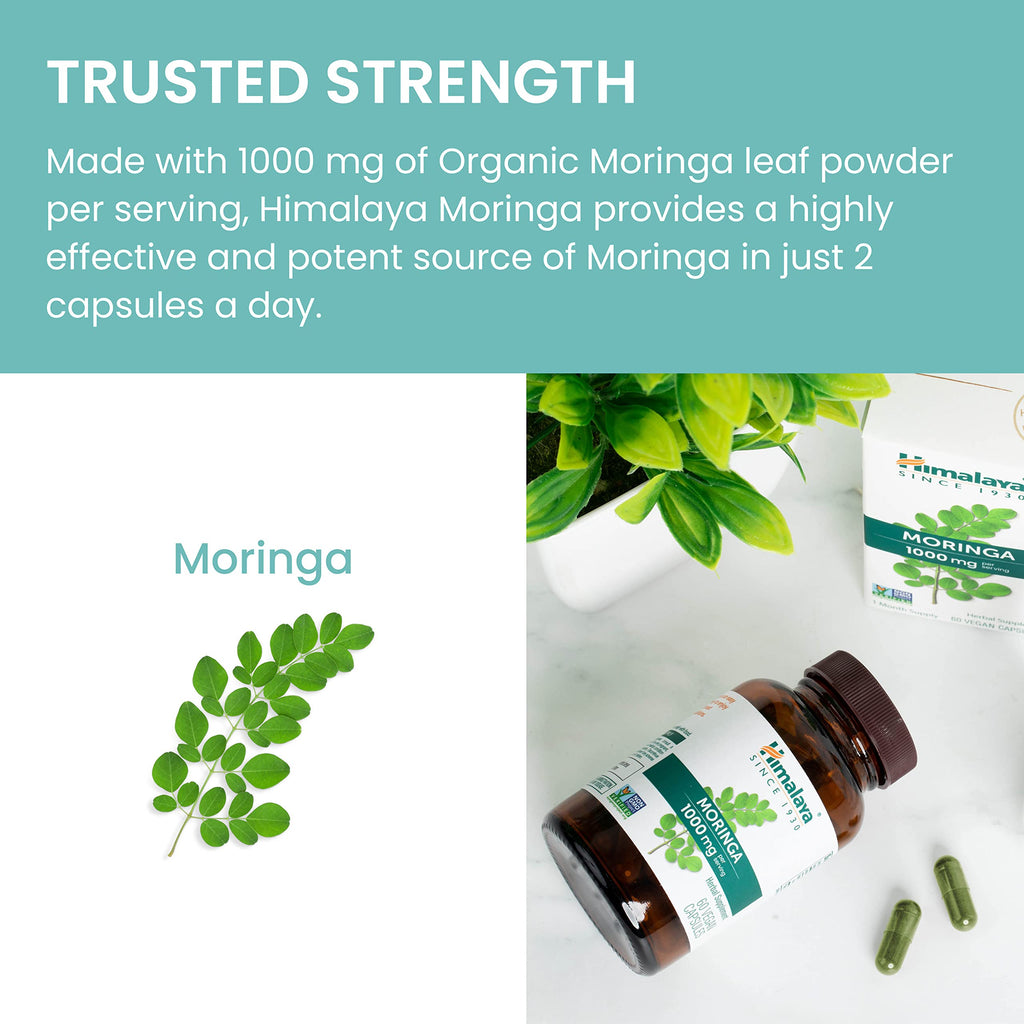 Organic Moringa 1000 mg 60 Capsules R7340