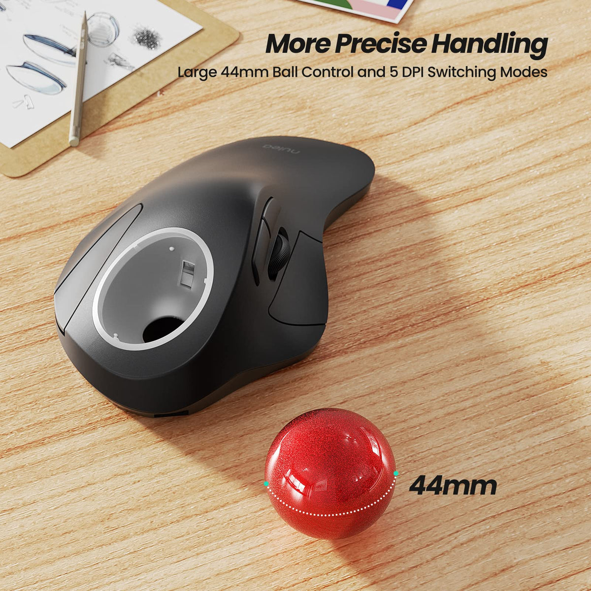 Wireless Ergonomic RGB Trackball Mouse A711766