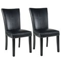 Black Leather Dining Chairs Set of 2 R173868