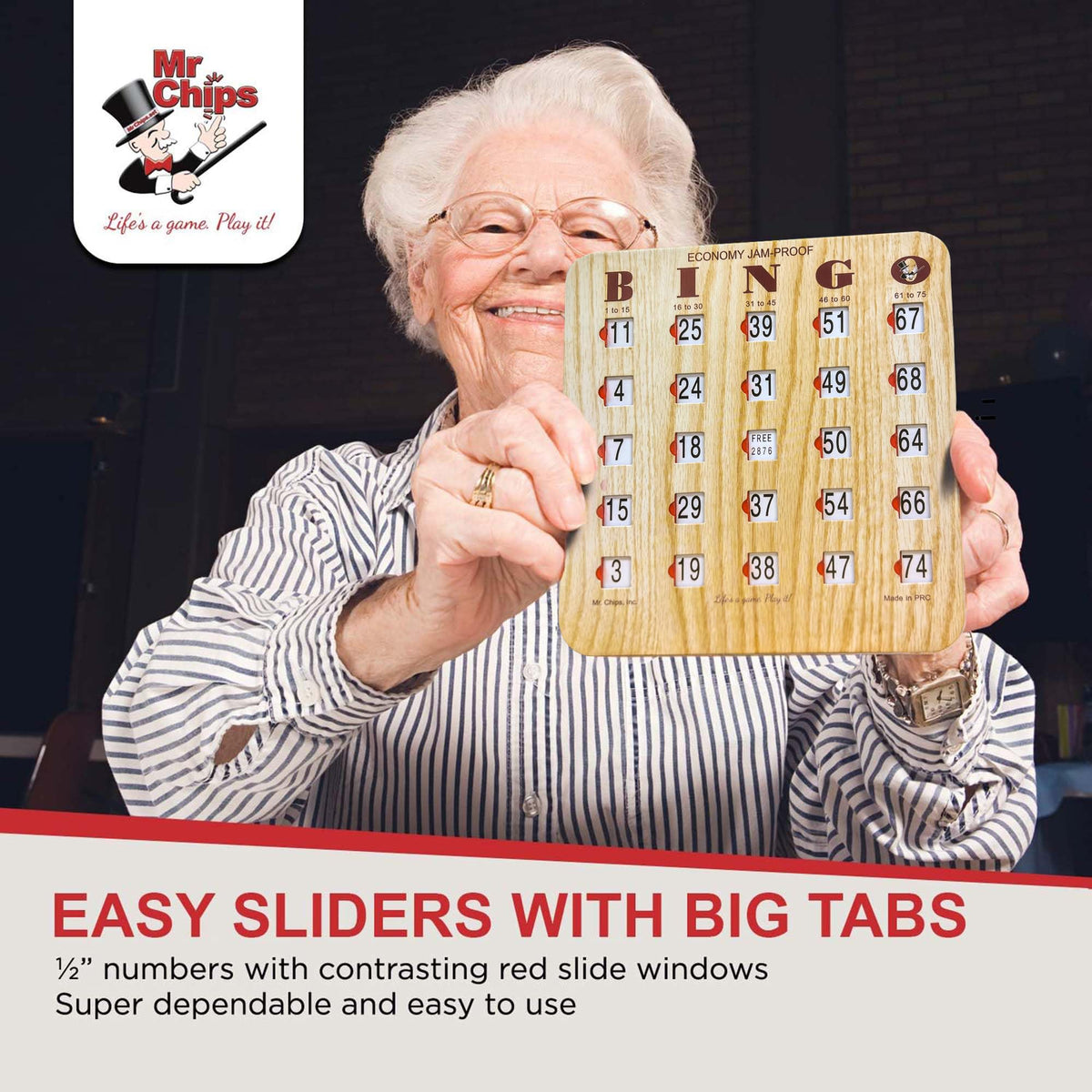 Bingo Cards with Sliding Windows 100 Pack C9238