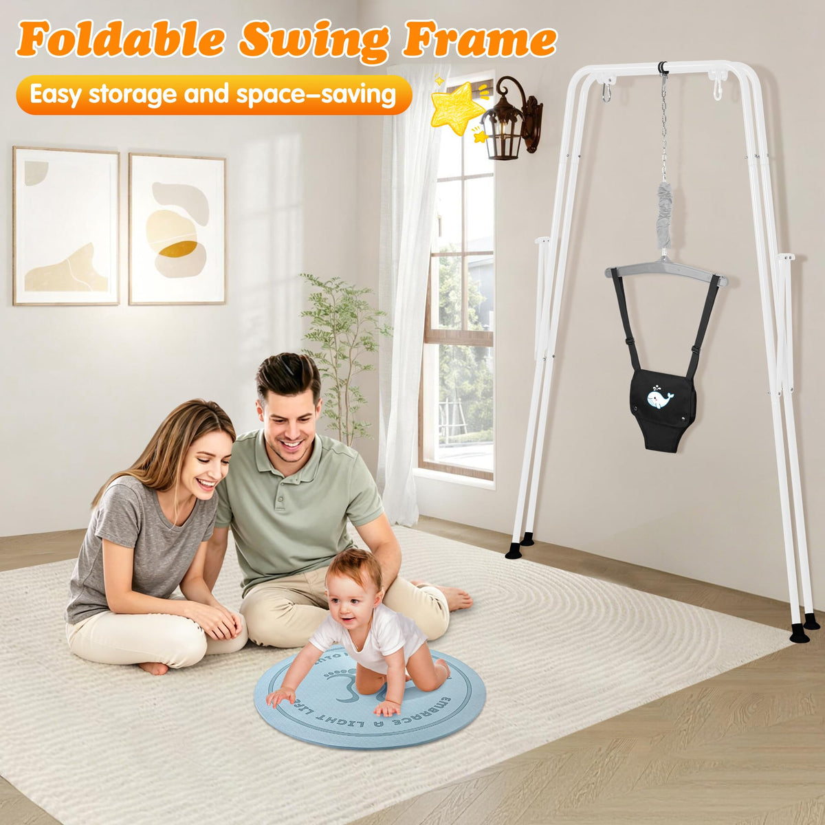 Foldable Baby Jumpers and Bouncers with Yoga Mat U91701