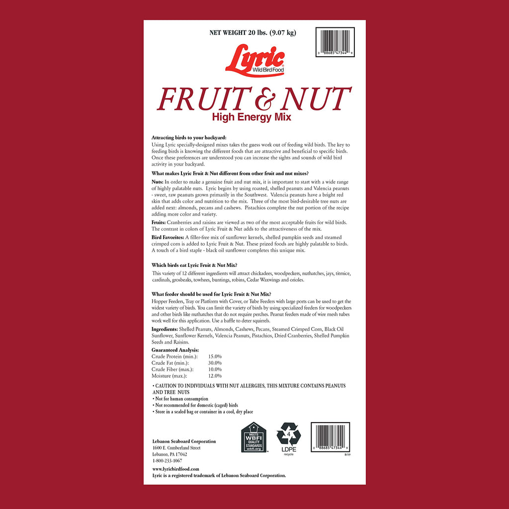 40 lb Fruit and Nut Wild Bird Seed Mix K6559