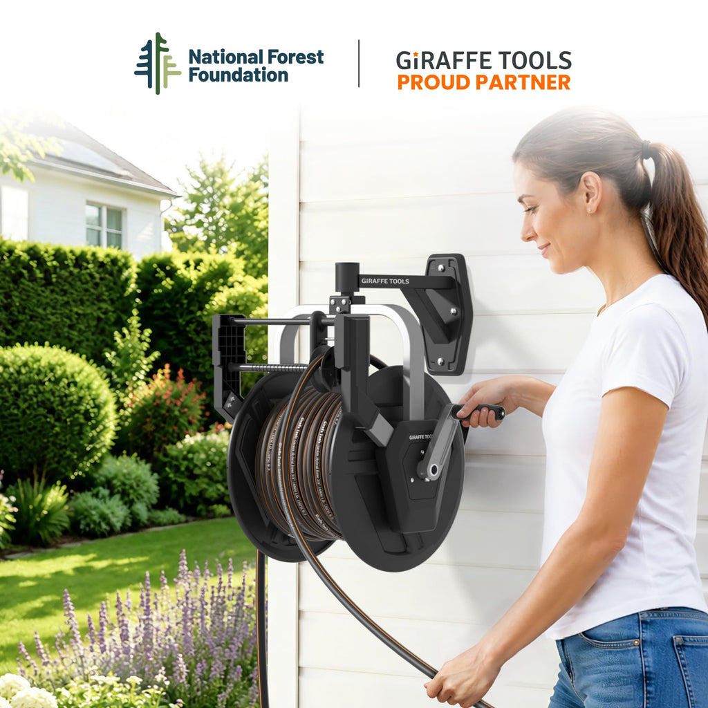 Wall Mounted 125FT 5/8" Hose Capacity Heavy Duty Retractable Hose Reel Y4462