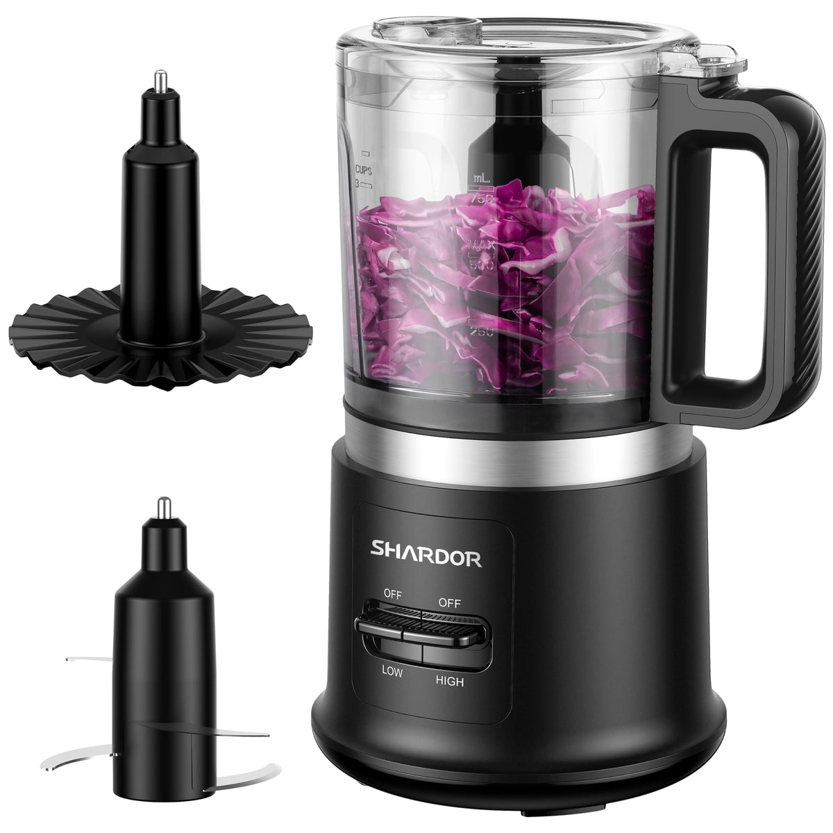 4 Cup Electric Food Processor with Stainless Steel Blades R755387