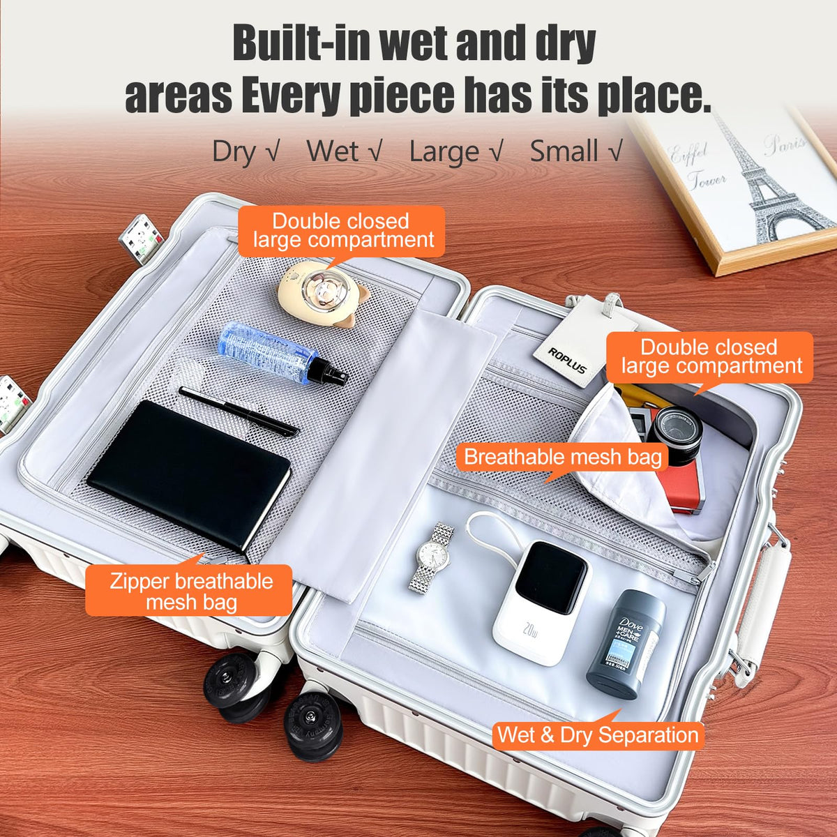 Aluminium Frame Carry on Luggage with TSA Lock B60071