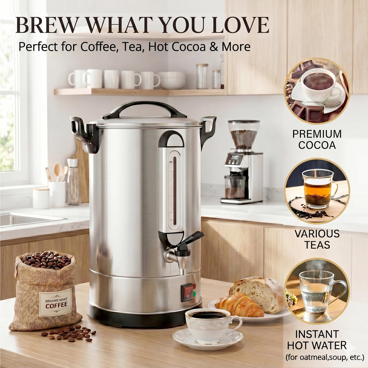 100 Cup Stainless Steel Commercial Coffee Urn Q76864