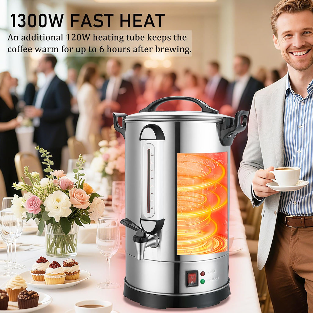 100 Cup Stainless Steel Commercial Coffee Urn Q76864