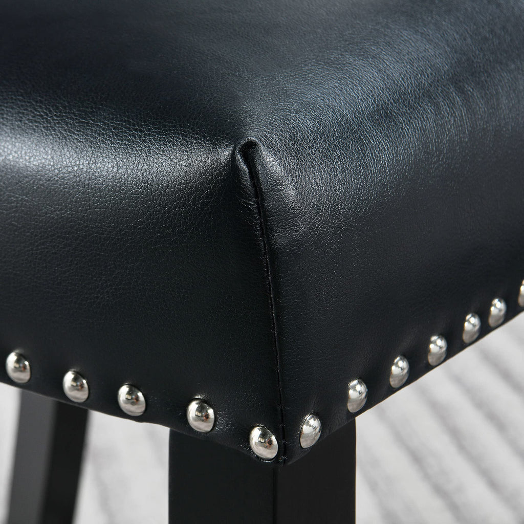 Black Leather Dining Chairs Set of 2 R173868
