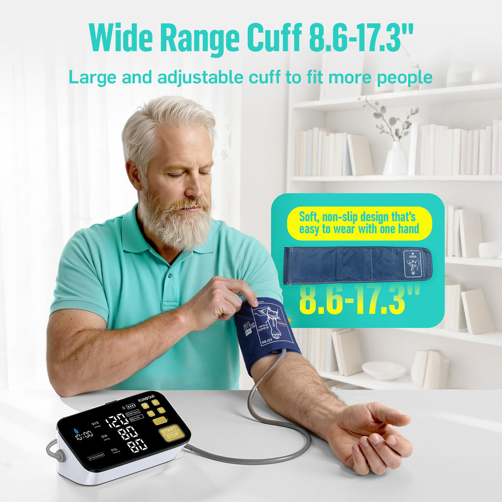 Smart Blood Pressure Monitor with Wide Upper Arm Cuff Y14657