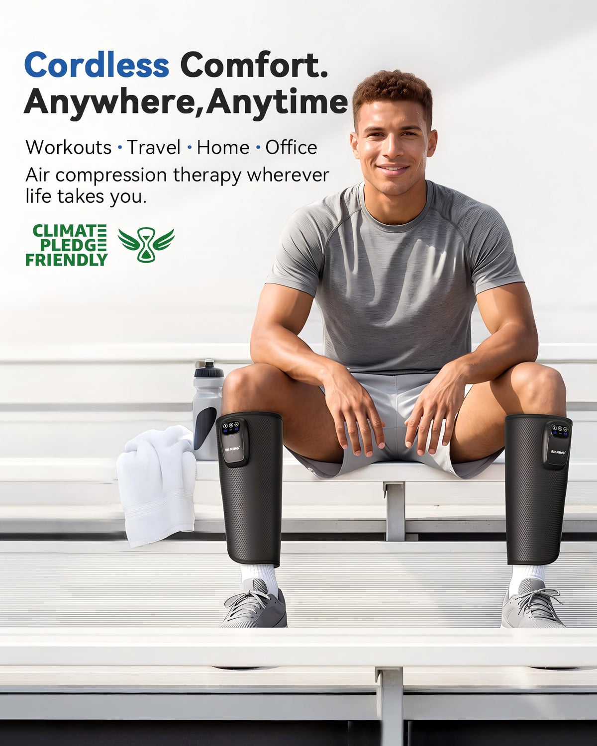 Cordless Rechargeable Leg Compression Massager Y83902