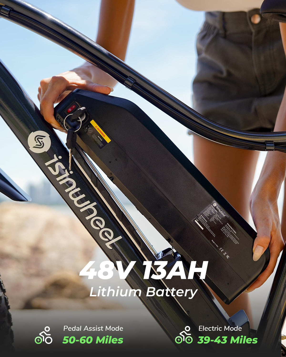 1000W Peak Motor 70 Miles Fat Tire Electric Bike A850