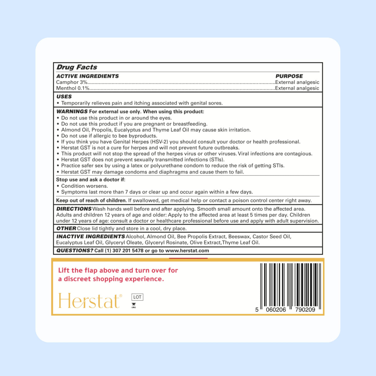 1 Oz Genital Sore Treatment Z38979