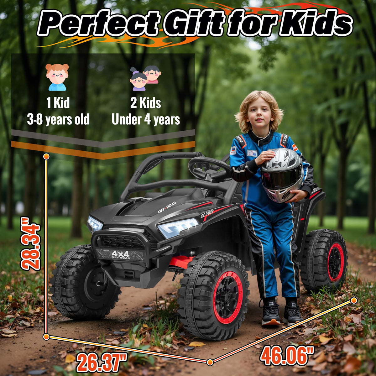 24V 2 Seater 4X4 Off-Road UTV Ride on Car D626935