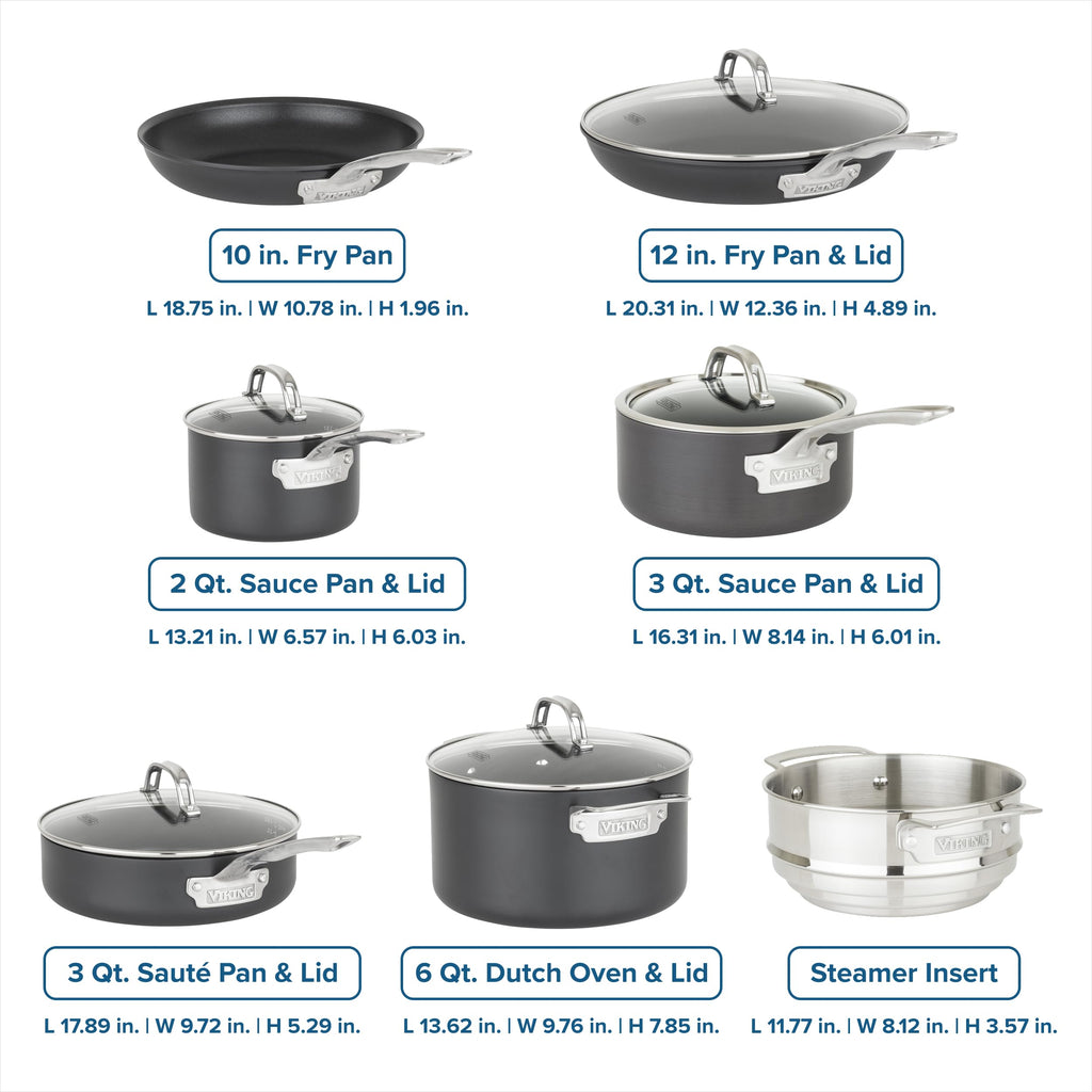 12 Piece Hard Anodized Ceramic Nonstick Cookware Set S2431