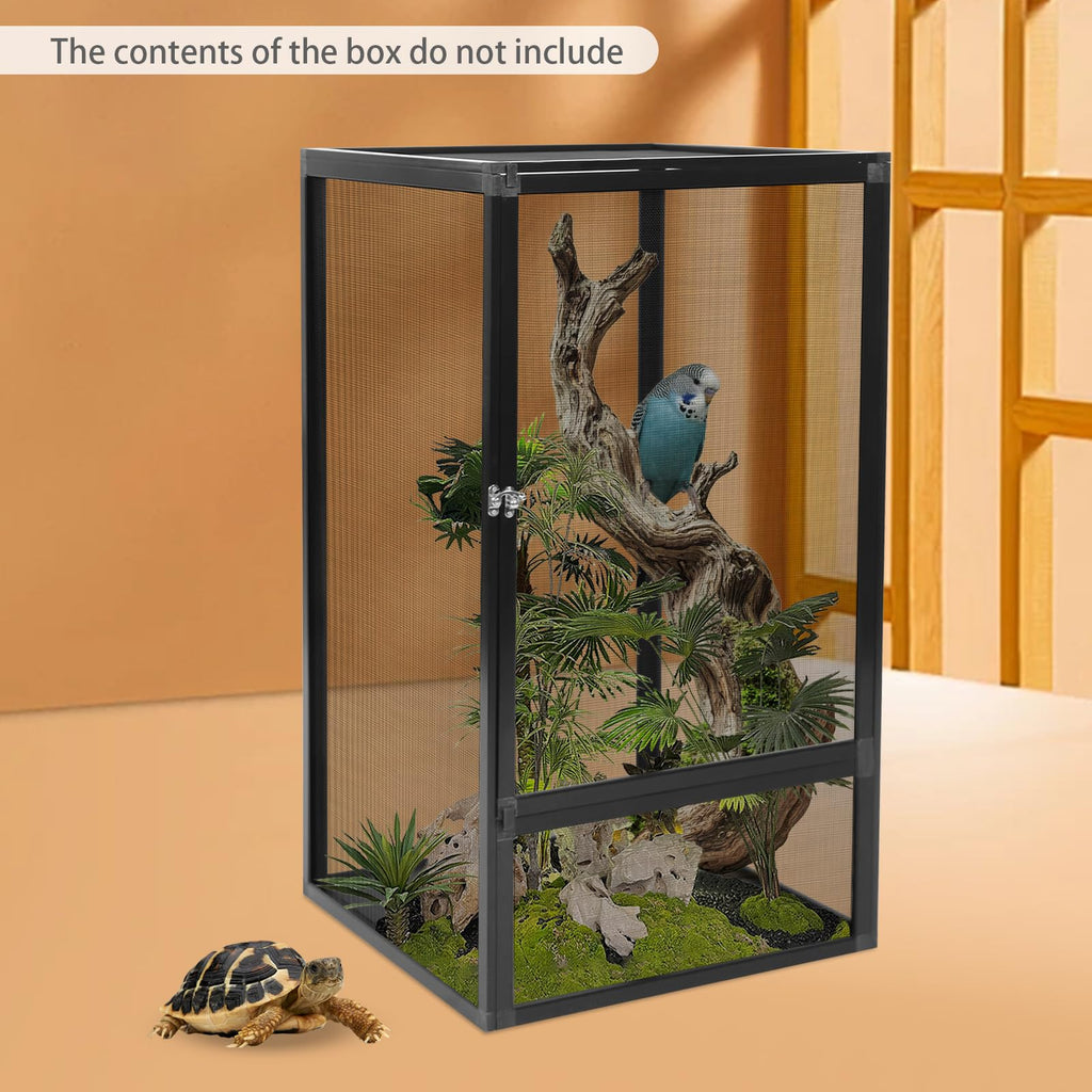 17.7x17.7x31.5 inch Aluminum Alloy Mesh Reptile Terrarium I520105