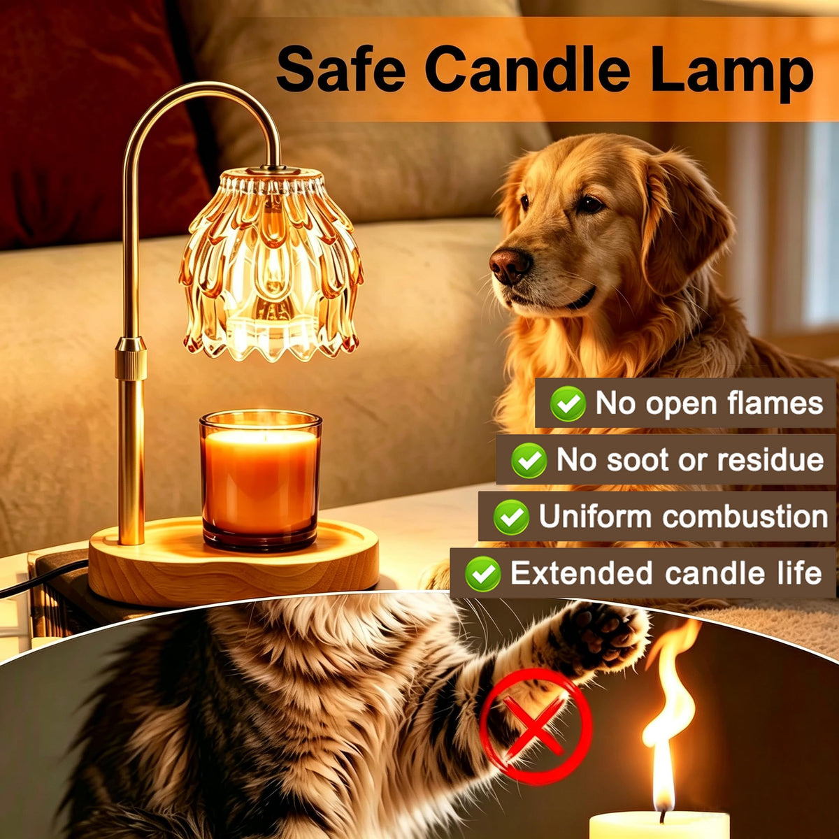 Dimmable Candle Warmer Lamp with Timer A268085
