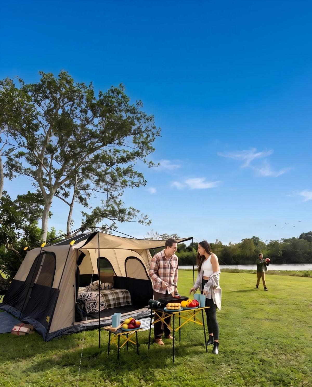 Portable Folding Aluminum Camping Table with Carry Bag K235