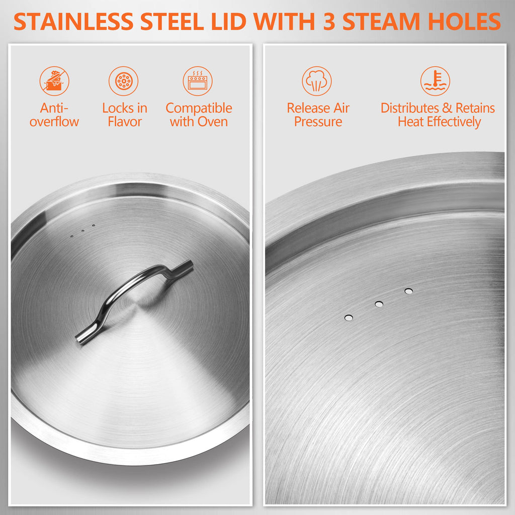 40 Quart Stainless Steel Stock Pot with Lid Z805