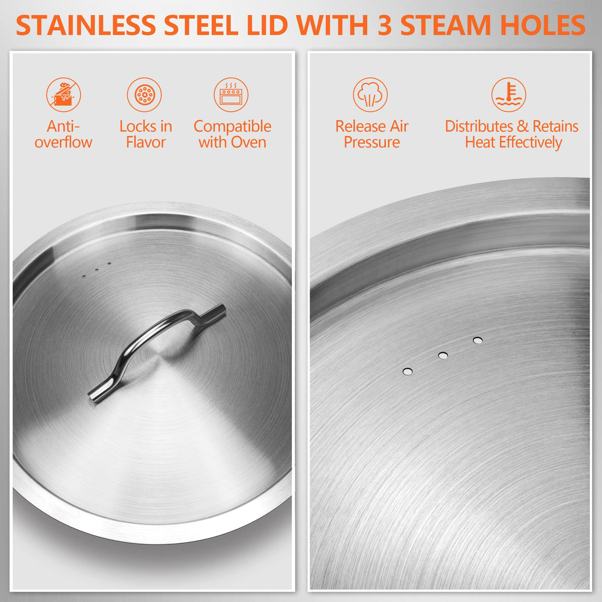 40 Quart Stainless Steel Stock Pot with Lid Z805