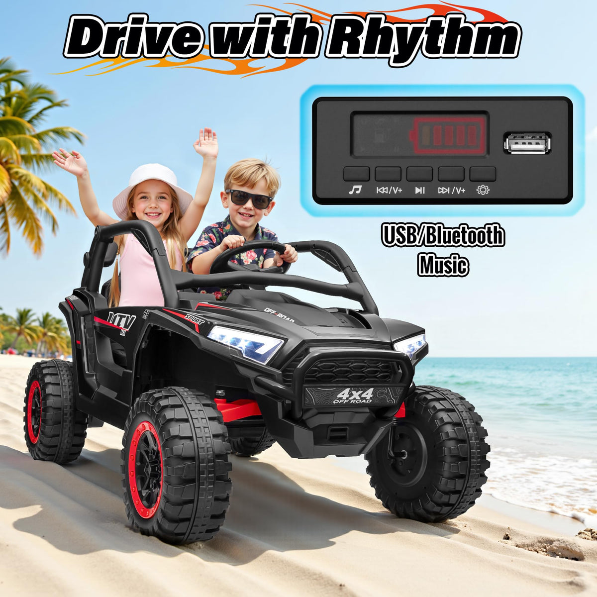 24V 2 Seater 4X4 Off-Road UTV Ride on Car D626935
